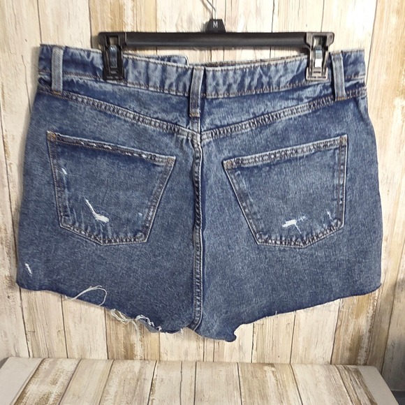BlueSpice Womens High Waist Distressed Denim Shorts Blue Size 5 New - Picture 9 of 11